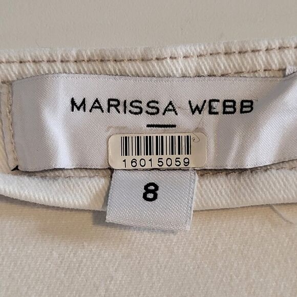 Marissa Webb Size 8 White Cotton Jumpsuit RTR Strapless Belted Button Front - Picture 2 of 12